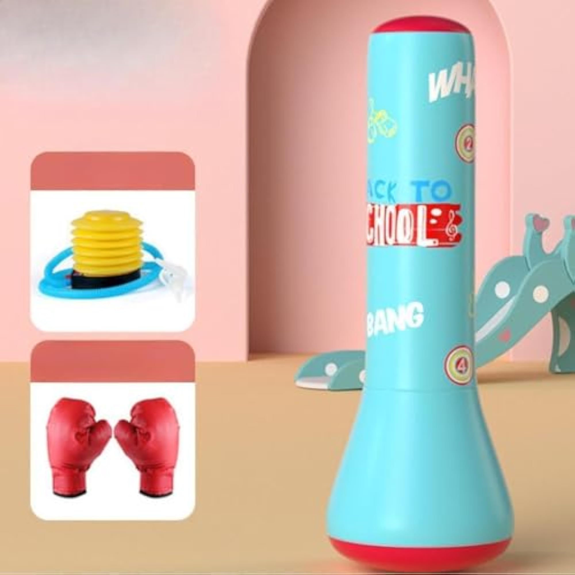 Kids Heavy Punching Bag with Boxing Gloves for Training