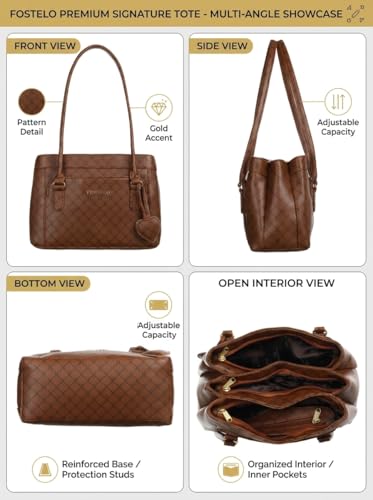 Image of Fostelo Women's Felisa Satchel Tote Handbag for Women | Ladies Purse | Stylish Shoulder Bag | Gift For Women
