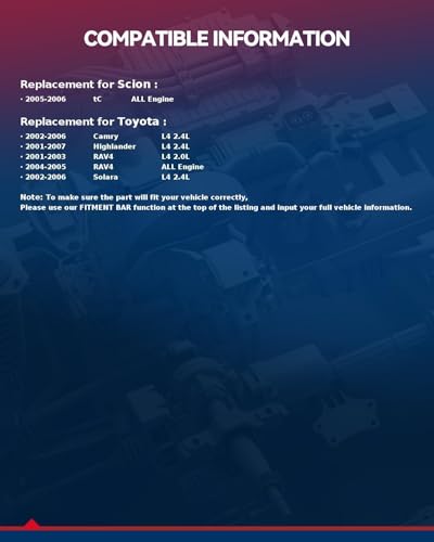 Image of KAX Engine Cylinder Head Gasket Set Compatible with Toyota Camry 2002-2006, RAV4 2001-2005 2.0L, Scion tC 2005-2006, Highlander 2001-2007, Solara 2002-2006 2.4L, Head Gasket Kit, OE# HS26232PT ES71183