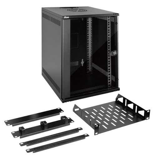 Armoire serveur 9U Tecmojo de 25,4 cm avec étagère et gestion des câbles IT