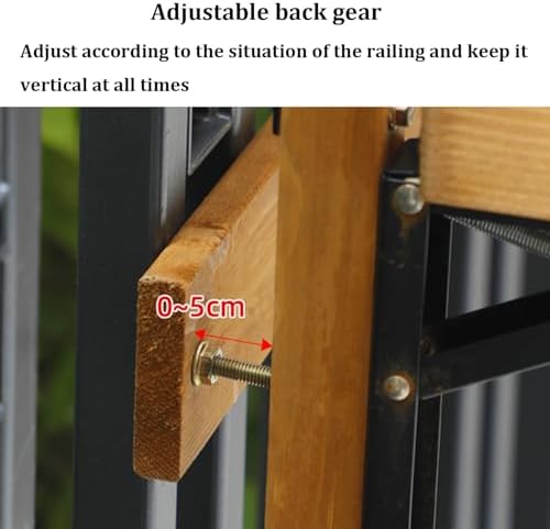 Adjustable Wall-Mounted Balcony Table All-Weather Folding Deck Railing Side Table Space-Saving Outdoor Floating Desk Ideal for Home Office & Small Spaces