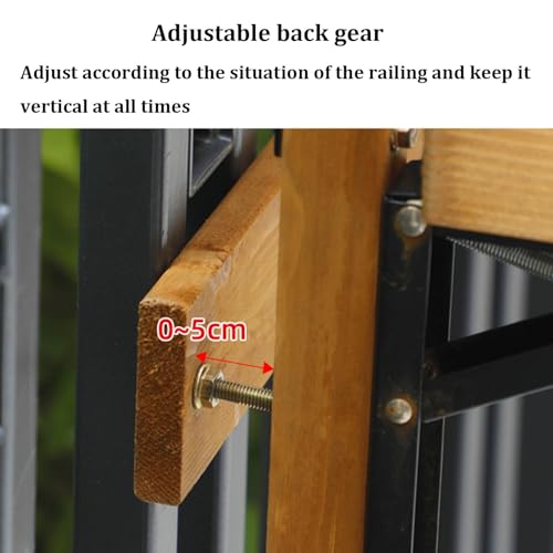Mesa plegable de pared para barandillas de patio sin espacio libre 3
