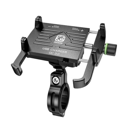 Suporte de celular para Moto com carregador Turbo USB QC 3.0 M6s - Preto