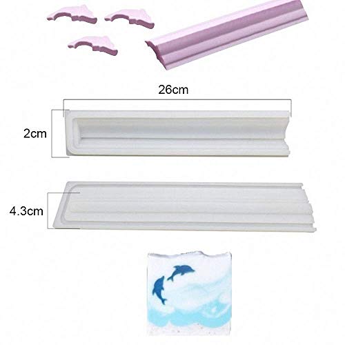 Image of Dolphin Shaped Long Tube Silicone Mold Dolphin Column Chocolate Candy Mold Handmade Candle Mold Embed Soap Making Supplies