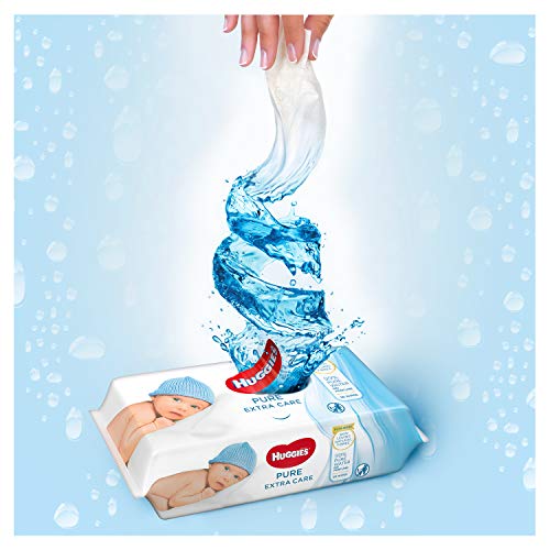 Huggies Pure - Extra Care - babydoekjes 1 doos met 4 stuks (3 x 56 doekjes per verpakking) - Afbeelding 5