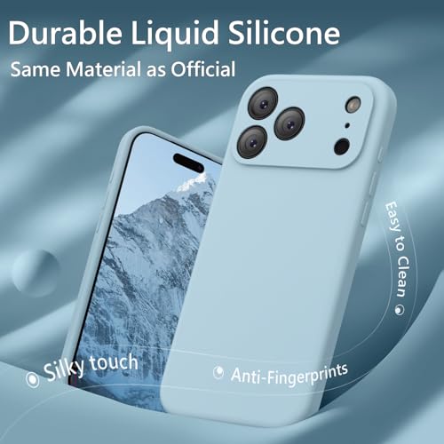 Image of FireNova Magnetic for iPhone 17 Pro Case, Compatible with MagSafe, [Integrated Silicone Camera Control Button] [Camera Protection] Anti-Scratch Microfiber Lining Phone Case, 6.3 inch, Sky Blue