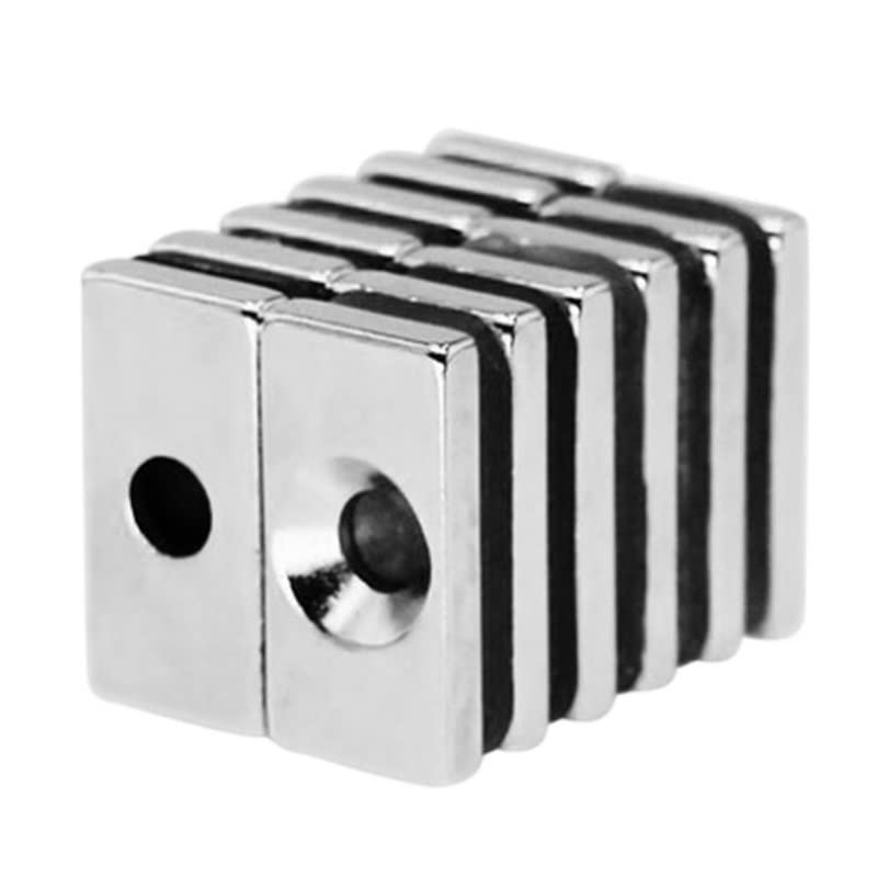 5~100PCS 20x10x3-4 Block 4mm Hole Bulk Sheet 20x10x3mm-4mm Permanent NdFeB 20 * 10 * 3-4 mm Magnet(20PCS)
