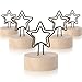 Yaomiao 15 Pack Wooden Base Place Card Holders Rustic Iron Wire Picture Picks Clip Holder Stand Party Decoration Card Holders Picture Memo Note Photo Clip