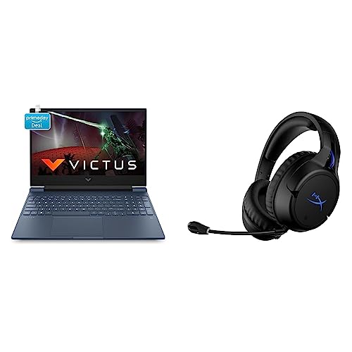 Image of HP Victus Gaming Laptop 12th Gen Intel Core i5-12450H 15.6 inch(39.6 cm) FHD IPS Gaming Laptop & HyperX Cloud Flight ? Wireless Gaming Headset for PS5 and PS4