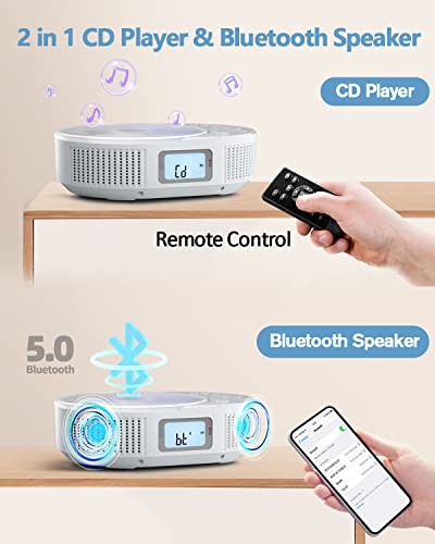Feleman UK-BP2211W Cd Player Portable, Feleman Upgraded Boombox Cd Player & Bluetooth Speaker 2 In 1 Combo thumb #1