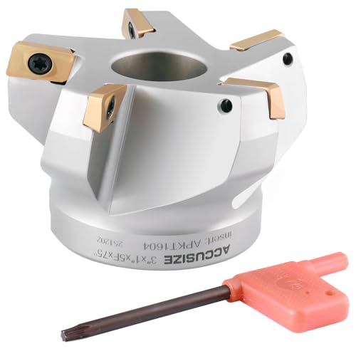 Fraise à surfacer indexable Accusize 75° avec 5 inserts carbure APKT 1604 - 2