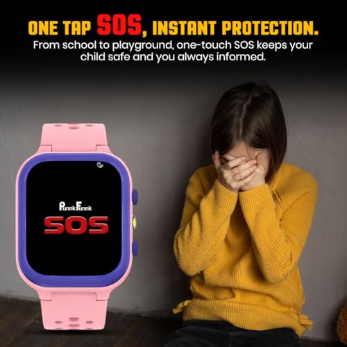 Image of PunnkFunnk Kids Watch + Headphone Combo, GPS, SOS, Camera, Touch Display, Wireless Headphones with Bluetooth 5.3, HD Sound, Built-in Mic, Comfortable Over-Ear Design