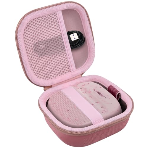 Image of for Bose New SoundLink Micro 2nd Gen Portable Bluetooth Speaker Hard Protective Case, Portable Travel Case with Carabiner (Petal Pink) - co2CREA