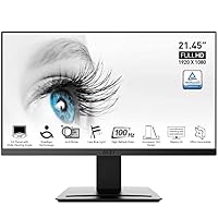 MSI PRO MP223 MONITOR 21.45' (VA) - 1920 x 1080 (Full HD), 100HZ, 1ms (MPRT) / 4ms (GTG), Vesa 75 x...