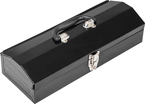 Torin Atb102B 16" Hip Roof Style Portable Steel Tool Box With Metal Latch Closure, Black #TOP7
