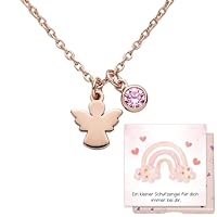 JOYEASE Schutzengel Kette Kommunion Geschenke für Mädchen, Konfirmation Geschenk, Firmung Erstkommunion Geschenke Mädchen, Taufkette mit Geschenkbox Taufgeschenke