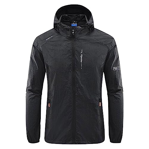 Générique Blouson Homme Capuche Protection Solaire Randonnée Décontractée Coupe Vent Dernières Vestes Pour Hommes Bombers Légère et Résistante Grande...
