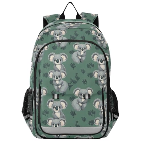 Sac d'ordinateur koalas vert pour soulager le dos des enfants