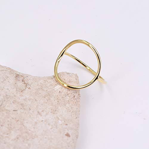 LEMON GRASS Gold Vermeil Open Circle Ring in Sterling Silver Size 5-94