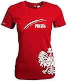 Passform: Comfort Schnitt Jayess Polen - Polska Adler - Women T-Shirt Rot by Gr. L