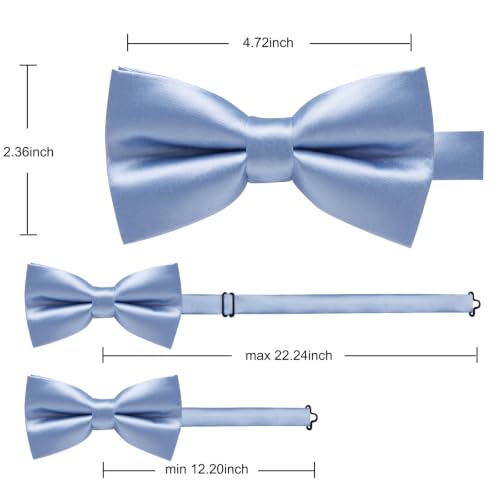 Image of YourTies Bow Ties for Men Pre-Tied Adjustable Bow Tie Coloful Satin Bowtie