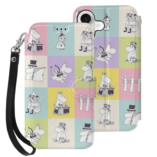 For ���[�~�� �Ή� iPhone 16plus �X�}�[�g�t�H���P�[�X �蒠�^ ����PU���U�[ ���u���X�^���h�@�\�t�� �J�[�h�X���b�g �X�g���b�v�t�� ���z�^ �}�j���A���� �J�[�h���[ ��G�肪�悢 �}�O�l�b�g�� �|�����z���� MM-18F