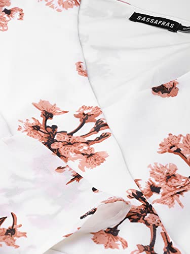 Image of Sassafras Women Floral Wrap Tie Dress