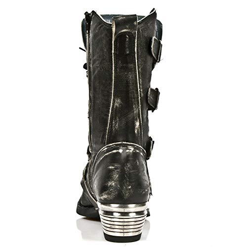 New Rock M.7993-S3 Stivali Uomo di Pelle Nera e