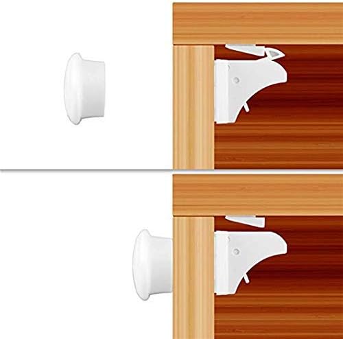 DLD Child Safety Magnet Locks (16 Locks + 3 Keys) Best Baby Proofing Lock for Kitchen Cabinet, Drawer, Cupboard - No Tool or Drill with Adhesive, Cabinets Door Locking, Magnetic Latches Kit