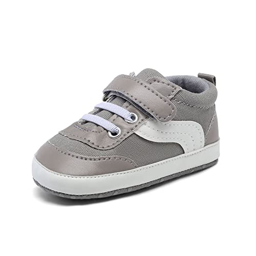 Image of Clowora Unsex Baby Boys Girls Canvas First Walkers Shoes,Newborn Infant Non Slip Soft Sole Crib Casual Sneaker