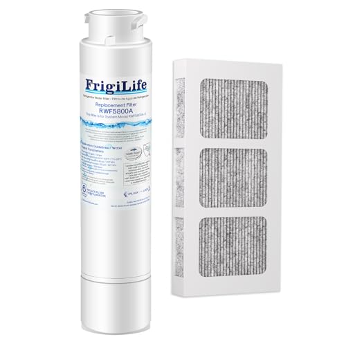 Image of RWF5800A Refrigerator Water Filter Replacement for Frigidaire EPTWFU01 Pure Source Ultra II, Pure Source Ultra 2, EWF02, SCWFTCTO, CLCH128 GP006 DE022 and Pure Air Ultra 2 Air Filter 1 Combo