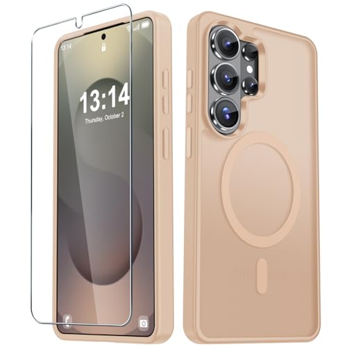 Image of for Samsung Galaxy S26 Ultra Case, Matte Magnetic Phone Cover, Coral Pink | Fit for MagSafe, Screen Protector included, Shockproof Military Grade Protection, Translucent Frosted Back
