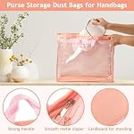 15 Pcs Dust Bags for Handbags, Purse Protector Storage Bag, Pink - Image 5