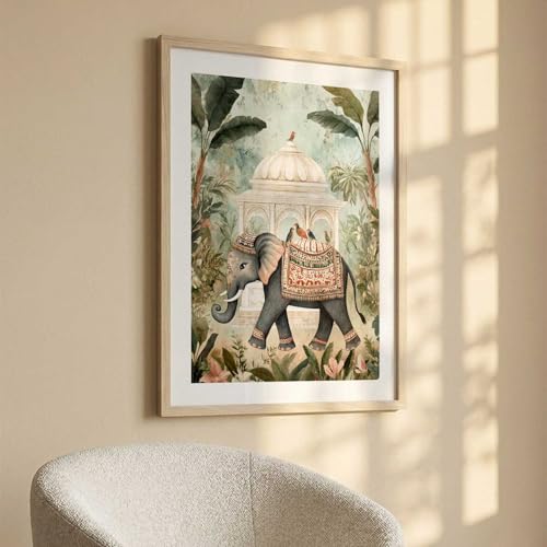 Image of kotart Decorative Traditional Wall Art Home Decor Madhubani Painting poster With Frame For Living Room Bed Room Hotel Wall Decor Digital Reprint (13X17 inch)