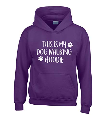Sweat à capuche violet pour enfant passionné d'animaux 7-8 ans