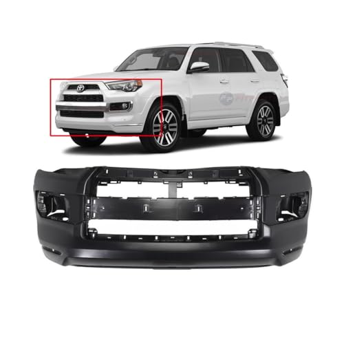Image of FitParts Compatible with Toyota 4Runner 2014-2024 Front Bumper Cover | Primed, With Parking Sensor Holes, Ready to Paint, OEM 5211935916, TO1000407