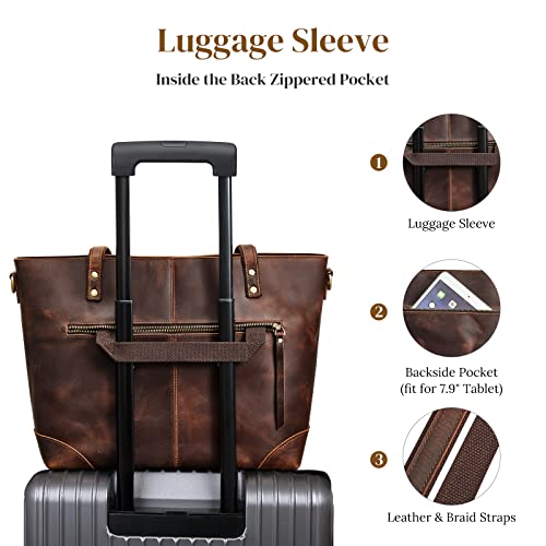 Bolso Tote de Cuero para Mujer S-ZONE miniatura 5