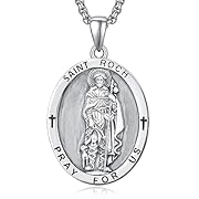 Saint Roch Медал Мъжки Saint Roch Колие верига...