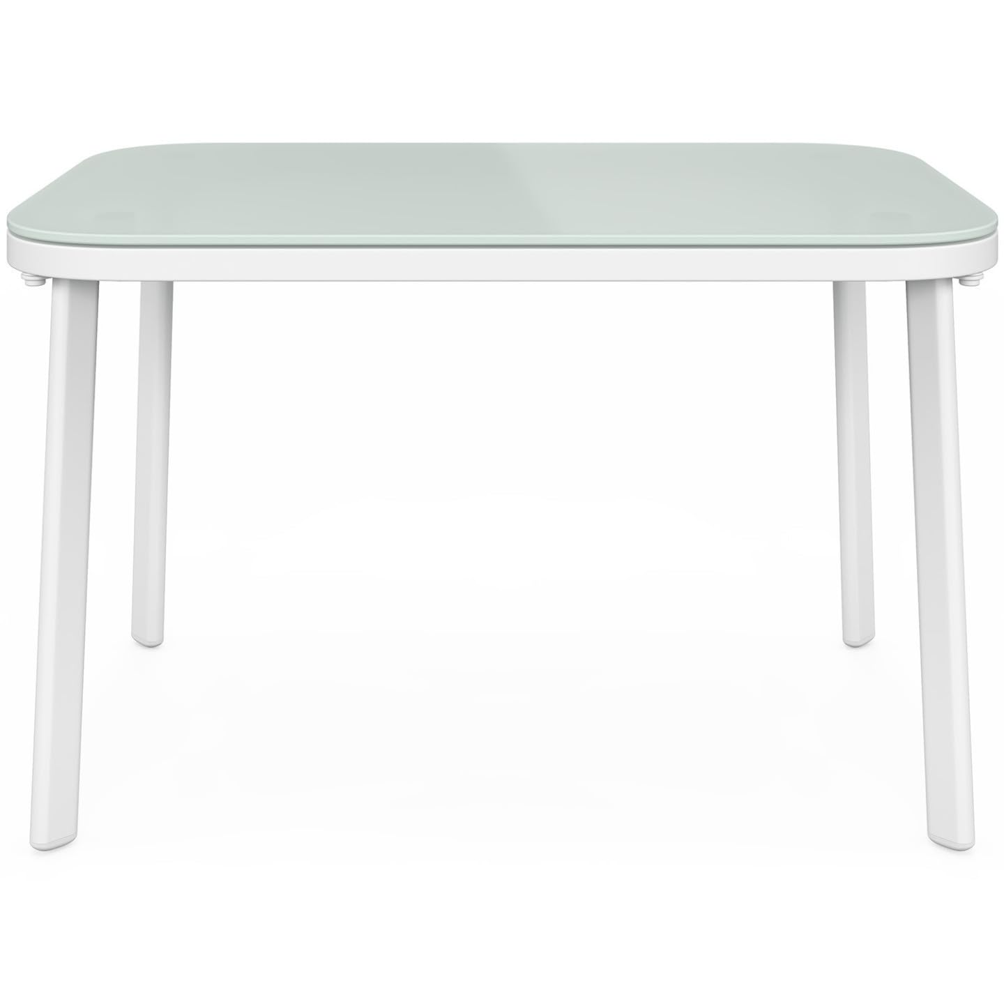 IDMarket - Set di mobili da Giardino Basso a 4 posti TOLEDE con Divano, poltrone e Tavolo in Bianco e Beige