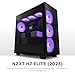 NZXT H7 Elite - ATX Mid Tower PC Gaming Case - Front I/O USB Type-C Port - Quick-Release Tempered Glass Side Panel - Black (2023)