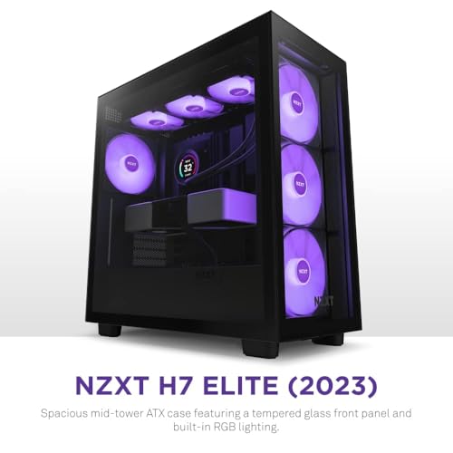 Image of NZXT H7 Elite Mid-Tower Computer Case /Gaming Cabinet - Black | Support Mini-ITX, Micro-ATX, ATX | Pre-Installed 4 X 140mm Fans - CM-H71EB-02