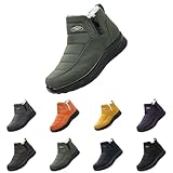 Botas de invierno forradas para mujer, botas de invierno para hombre, forradas e impermeables, botas de nieve con plataforma, antideslizantes, botas de senderismo, botas de nieve ortopédicas, zapatos