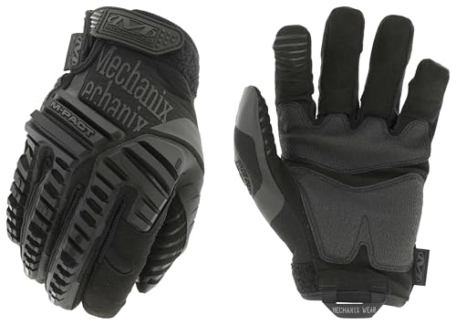 Mechanix Wear: M-Pact Covert Tactical Gloves with Secure Fit, Touchscreen Capable Safety Gloves for Men, Work Gloves with Impact Protection and Vibration Absorption (Black, Large)