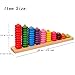 Wooden Educational Counting Toys - Math Abacus Number Learning and Counting Stacker Stacking Game Toy for Kids 3 year old and up (with 55 Beads)