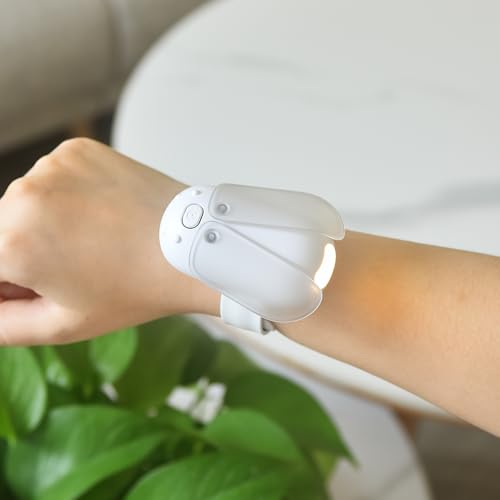YZYOE New Rechargeable Cute Firefly Wrist Light, Mini Wearable Eye Protection Warm Reading Lamp, 3 Color Temperature Lasting Press to Adjust Light Brightness.