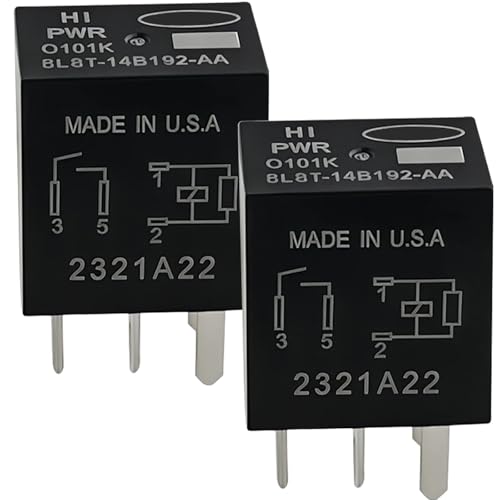2PCS 8L8T-14B192-AA 8T2T-14B192-AA AB 8L8Z-14N089-A GU5Z-14N089-A RY-966 RY966 1R2372 12V 40A 4-Pin Relay Fits Ford Edge Fusion F-150 Explorer Escape Ranger F-250 F-350 Lincoln MKX Mercury Mariner