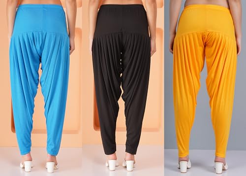 Image of Buy That Trendz Patiala Pant Combo Pants for Womens Pack of 3 Viscose Patiyala Salwar Bottoms