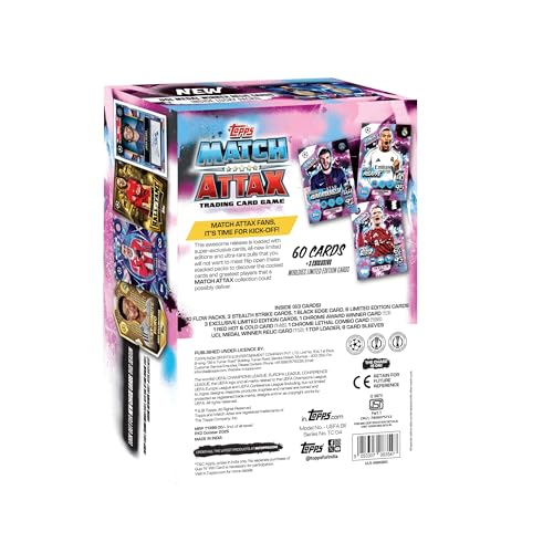 Image of Topps UEFA Champions League Match Attax 2025-26 Trading and Collectible Card Game (Booster Pack Worldies - International Icons)