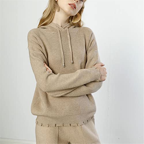Survêtement à capuche chaud pour femme avec col roulé et pantalon carotte - 5