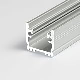 Profilo LED in alluminio "Romeno", argento anodizzato, senza copertura